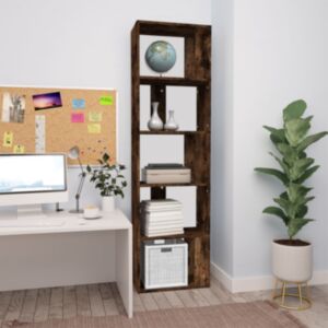 Книжный шкаф Pood24, копченый дуб, 45 x 24 x 160 см, искусственное дерево
