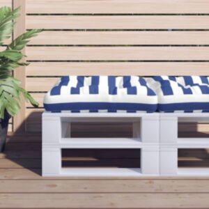 Подушка для сиденья Pood24 евро, синяя/белая полоска, 50 x 50 x 12 см