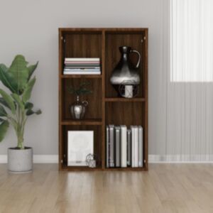 Pood24 книжный шкаф/сервант, коричневый дуб, 50 x 25 x 80 см, искусственное дерево