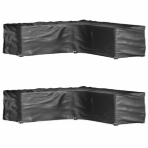 Pood24 L-kujulised aiamööbli katted 2 tk, 16 aasaga, 250x250x70 cm