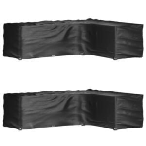 Pood24 L-kujulised aiamööbli katted 2 tk, 16 aasaga, 260x210x80 cm