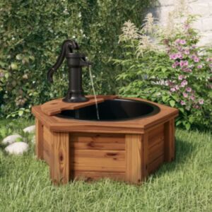 Фонтан Pood24 с насосом, 57 x 57 x 53 см, дерево сосна