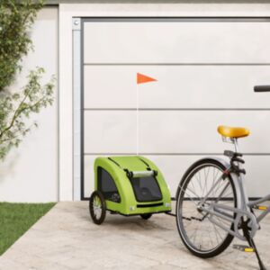 Pood24 jalgratta järelkäru koerale, roheline, oxford-kangas ja raud