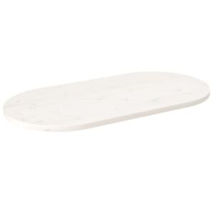 Pood24 lauaplaat, valge, 100 x 50 x 2,5 cm, männipuit, ovaalne