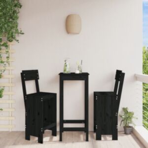 Pood24 baaripukid 2 tk, must, 40x48,5x115,5 cm, männipuit