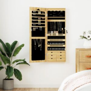 Pood24 seinale kinnitatav peegliga ehetekapp, 37,5 x 10 x 106 cm