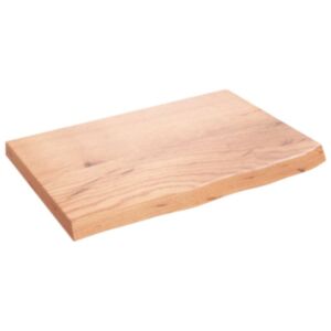 Полка настенная Pood24, светло-коричневый, 60x40x4 см, дуб обработанный