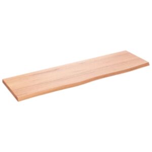 Полка настенная Pood24, светло-коричневый, 100 x 30 x 2 см, обработанная древесина дуба