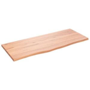 Полка настенная Pood24, светло-коричневый, 100 x 40 x 2 см, обработанная древесина дуба