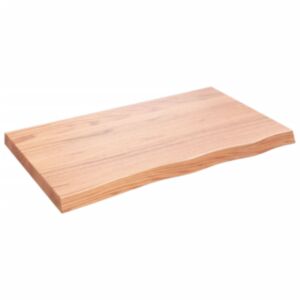 Настенная полка Pood24, светло-коричневый, 100 x 60 x 6 см, обработанная древесина дуба