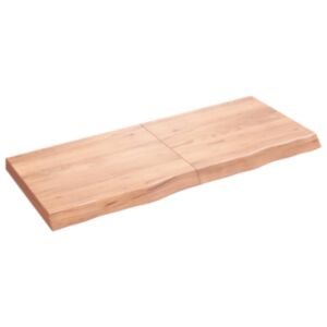 Полка настенная Pood24, светло-коричневый, 120x50x6 см, дуб обработанный