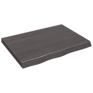 Настенная полка Pood24, темно-серый, 80 x 60 x 6 см, обработанный дуб