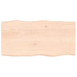 Pood24 lauaplaat, 100x50x6 cm, tammepuit, naturaalsed servad