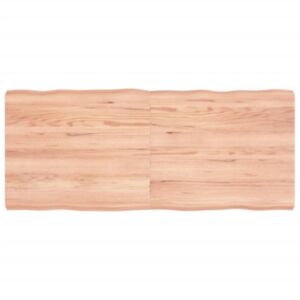 Pood24 lauaplaat, helepruun, 140 x 60 x (2-6) cm, töödeldud täispuit