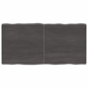 Pood24 lauaplaat, tumehall, 120 x 60 x 6 cm, töödeldud tammepuit
