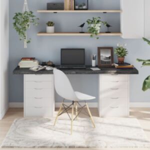 Pood24 lauaplaat, tumehall, 180x50x6 cm, töödeldud tammepuit