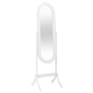 Pood24 eraldiseisev peegel, valge, 45,5 x 47,5 x 160 cm, tehispuit