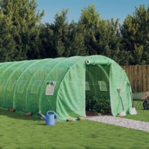Pood24 kasvuhoone terasraamiga, roheline, 30 m², 10x3x2 m