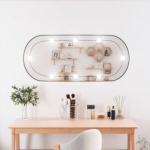 Pood24 seinapeegel LED-tuledega, 40x90 cm, klaas, ovaalne