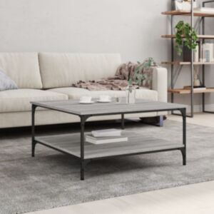 Pood24 kohvilaud, hall Sonoma tamm, 80x80x40 cm, tehispuit