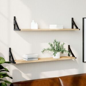 Pood24 seinariiulid 2 tk, Sonoma tamm, 80 x 15 x 15,5 cm, tehispuit
