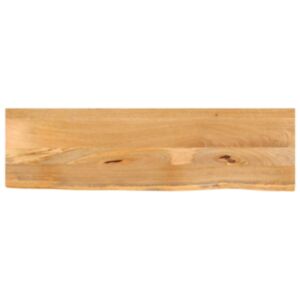Pood24 lauaplaat, naturaalse servaga, 140x20x2,5 cm, mangopuit