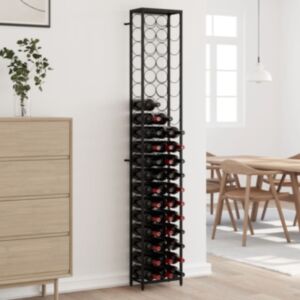 Pood24 veiniriiul 57 pudelile, must, 34 x 18 x 200 cm, sepistatud raud