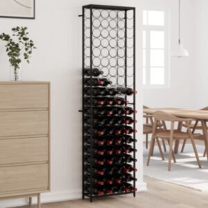 Pood24 veiniriiul 95 pudelile, must, 54 x 18 x 200 cm, sepistatud raud