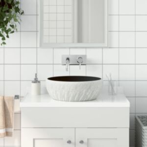 Pood24 valamu tööpinnale, must ja hall, ümar, Φ41x14, keraamiline