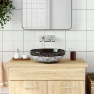 Pood24 valamu tööpinnale, must ja sinine, ümar, Φ41x14, keraamiline