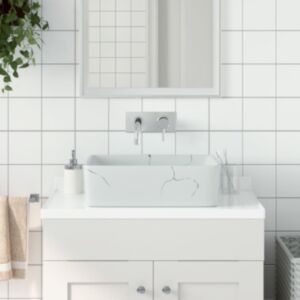Pood24 valamu tasapinnale, valge, ristkülik, keraamiline