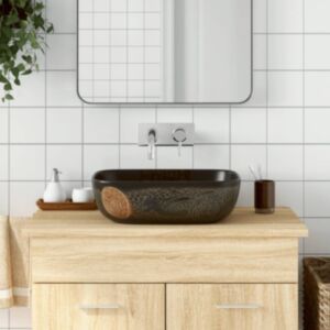 Pood24 valamu tööpinnale, must, ristkülik, keraamiline