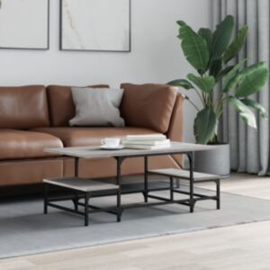 Pood24 kohvilaud, hall Sonoma tamm, 100 x 50,5 x 40 cm, tehispuit