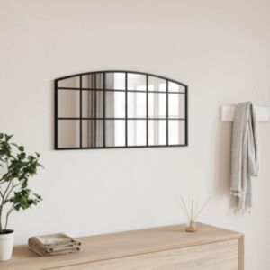 Pood24 seinapeegel, must, 80 x 40 cm, kaarekujuline, raud