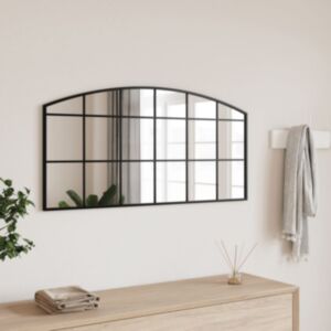 Pood24 seinapeegel, must, 100 x 50 cm, kaarekujuline, raud