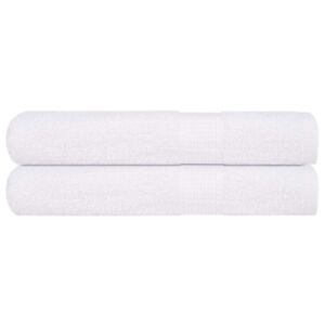 Pood24 saunarätikud 2 tk, valge, 80x200 cm, 360 gsm, 100% puuvill