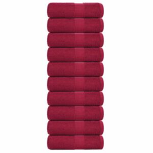 Pood24 seebirätikud 10 tk, bordoopunane, 30x30cm, 360gsm, 100% puuvill