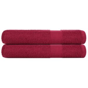 Pood24 saunarätikud 2 tk, bordoopunane, 80x200cm, 360gsm, 100% puuvill