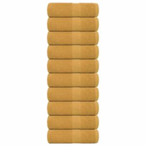 Pood24 seebirätikud 10 tk, kuldne, 30x30 cm, 360 gsm, 100% puuvill