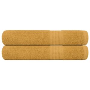 Pood24 saunarätikud 2 tk, kuldne, 80x200 cm, 360 gsm, 100% puuvill