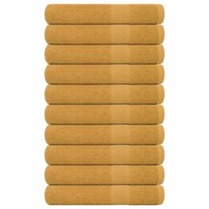 Pood24 rätikud 10 tk, kuldne, 100x200 cm, 360 gsm, 100% puuvill