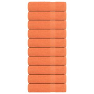 Pood24 saunalinad 10 tk, oranž, 100x150 cm, 360 gsm, 100% puuvill
