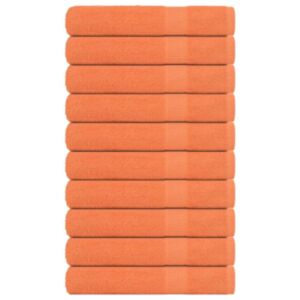 Pood24 saunarätikud 10 tk, oranž, 80x200 cm, 360 gsm, 100% puuvill