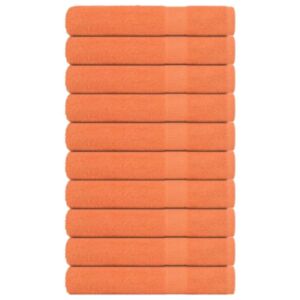 Pood24 rätikud 10 tk, oranž, 100x200 cm, 360 gsm, 100% puuvill