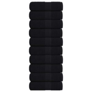 Pood24 seebirätikud 10 tk, must, 30x30 cm, 360 gsm, 100% puuvill