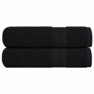 Pood24 saunalinad 2 tk, must, 100x150 cm, 360 gsm, 100% puuvill