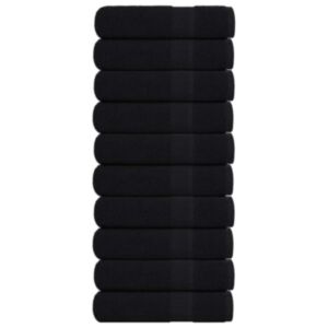 Pood24 saunalinad 10 tk, must, 100x150 cm, 360 gsm, 100% puuvill