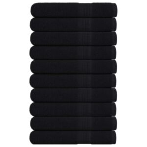 Pood24 saunarätikud 10 tk, must, 80x200 cm, 360 gsm, 100% puuvill