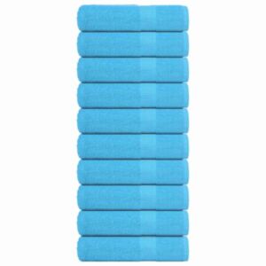 Pood24 saunalinad 10 tk, türkiis, 100x150 cm, 360 gsm, 100% puuvill