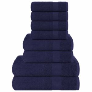 Pood24 8-osaline rätikute komplekt, tumesinine, 360 gsm 100% puuvill